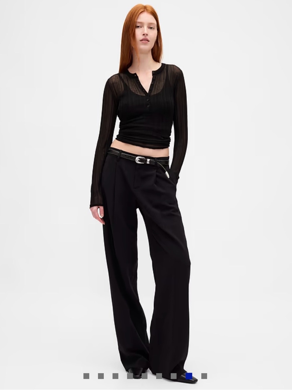 Gap Low Rise Pleated Trousers